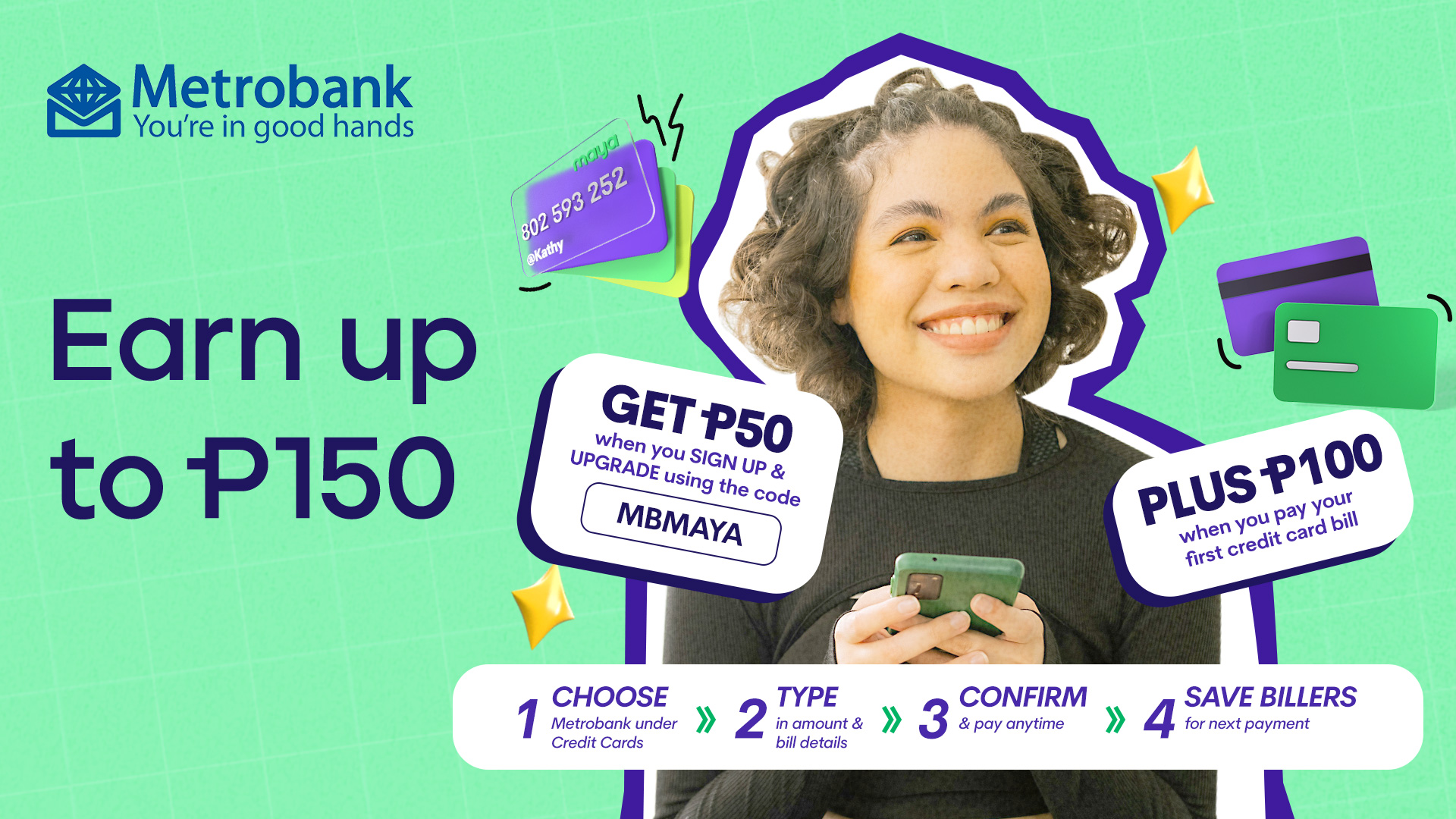 New Maya users earn P150 on first Metrobank credit card bill payment
